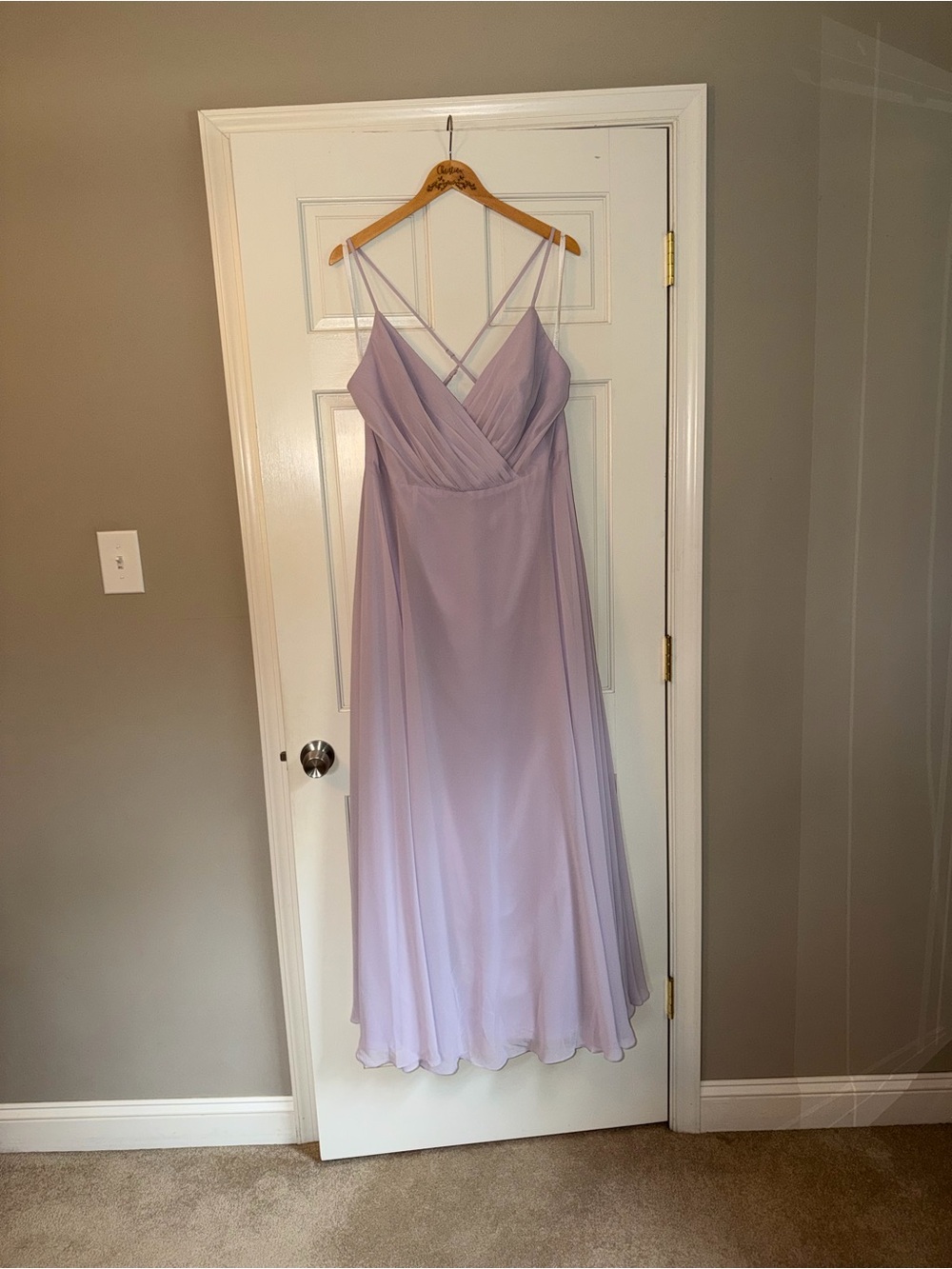 Lavender Spaghetti-Strap Maxi Dress